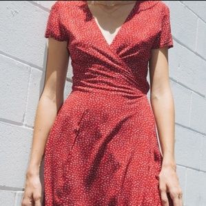 NWOT Brandy Melville Red Robbie Wrap Dress